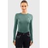 Camiseta de manga larga Harcour Bluvea para mujer - Pavo real