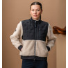 Forro polar Horseware AA Lorenza con cremallera para mujer - Color arena / negro