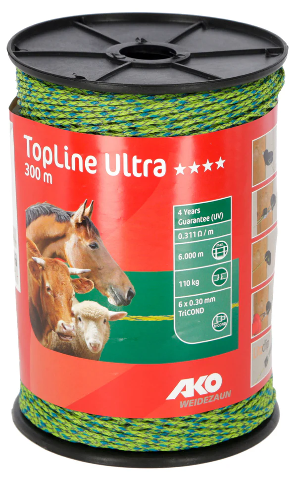 Hilo de cerca TopLine Ultra AKO Amarillo fluorescente / azul