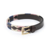 Cinturón Shires Drover Skinny Polo - Azul marino / rosa / natural