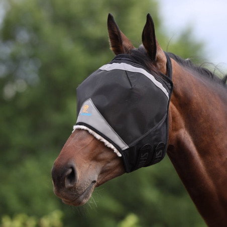 Máscara anti-moscas Shires FlyGuard Pro de malla fina sin orejas