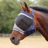 Máscara anti-moscas Shires FlyGuard Pro de malla fina sin orejas - Marino