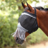 Máscara anti-moscas Shires FlyGuard Pro de malla fina sin orejas con nariz y flecos - Jais