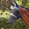 Máscara antimoscas Shires FlyGuard Pro de malla fina con orejas y nariz cuadrada - Marino