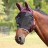 Máscara antimoscas Shires FlyGuard Pro Deluxe con orejas - Negro cereza