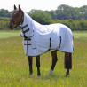 Manta antimoscas integral Shires Tempest Original - Blanco / marino