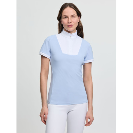 Polo de concurso LeMieux plisado de manga corta Sophia para mujer