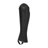 Mini-chaps de cuero flexible con cremallera lateral Magellano Equestro - Negro