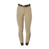 Pantalón de equitación para mujer Equestro con grip en las rodillas de tiro alto - Incienso