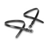 Correas de espuelas de cuero Shires Velociti Gara - Negro