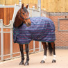 Manta de cuadra Plus 100 Shires Tempest - Tartán marino