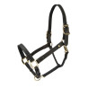 Cabezada de cuero Girona Shires Velociti Lusso - Negro