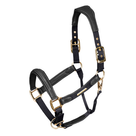 Cabezada de cuero acolchada Shires Velociti Lusso
