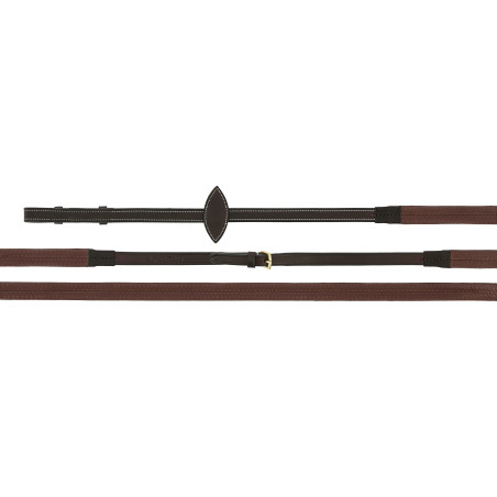 Riendas de goma NortonPro EK-Cuero aceitado