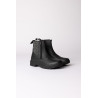 Botines jodhpur Horze Sporty de cuero vegano con detalles de efecto cristal - Negro