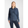 Camisa western para mujer Horze Ulrika - Mezclilla azul