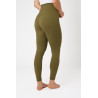 Leggings de equitación térmicos sin costuras Horze Melissa para mujer - Verde abeto