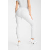 Pantalón de equitación Horze Matilda perforado mujer full grip - Blanco / azul turquesa