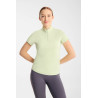 Camiseta de entrenamiento Horze Emmie para mujer de enfriamiento de manga corta - Verde celadón