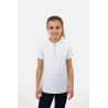 Camiseta de entrenamiento Horze Mina Young Rider - Blanco / azul turquesa