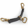 Correa Newmarket de cuero Shires Velociti Gara - Castaño