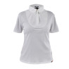 Blusa con lazada de cuello de manga corta para joven jinete Shires Aubrion - Blanco