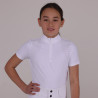 Camisa de concurso Optima Qx joven jinete Shires Aubrion - Blanco