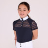 Camisa de concurso Optima Vx joven jinete Shires Aubrion - Marino