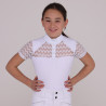 Camisa de concurso Optima Vx joven jinete Shires Aubrion - Blanco