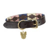 Collar para perro Drover Polo Shires Digby & Fox - Azul marino / rosa / natural