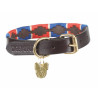Collar para perro Drover Polo Shires Digby & Fox - Azúl marino / rojo