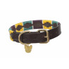 Collar para perro Drover Polo Shires Digby & Fox - Amarillo / verde oscuro / violeta