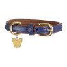 Collar para perro de cuero acolchado Shires Digby & Fox - Marino