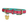 Collar para perro de cuero acolchado Shires Digby & Fox - Rosa