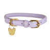 Collar redondo de cuero para perro Shires Digby & Fox - Llilas
