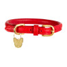 Collar redondo de cuero para perro Shires Digby & Fox - Escarlata
