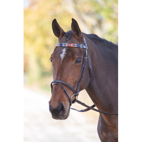 Frontalera de cuero Shires Velociti Gara para polo