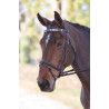 Frontalera de cuero Shires Velociti Gara para polo - Rosa / natural / marino