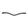 Frontal con strass azul Shires Velociti Gara - Castaño