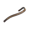 Frontal ancho con strass Shires Velociti Gara - Marrón / oro