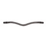 Frontal de strass negro Shires Velociti Gara - Castaño