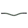 Frontal de strass verde Shires Velociti Gara - Negro