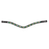 Frontal de strass verde Shires Velociti Gara - Castaño