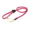 Correa redonda de cuero para perro Shires Digby & Fox - Rosa
