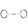 Muserola de anillas planas de doble rotura EquiKind Softie Shires - Acero