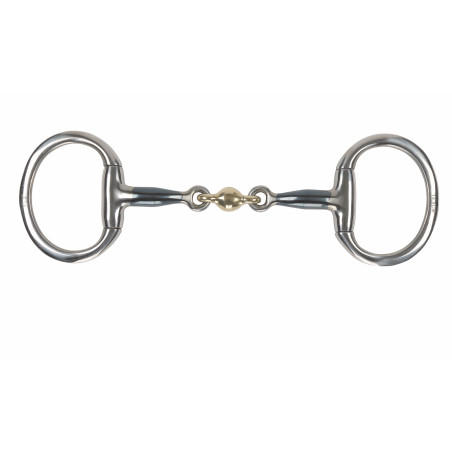 Muserola de anillas planas Sweet Iron azul con pastilla Shires