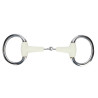Muserola de anillas plana partida EquiKind Softie Shires - Acero