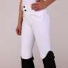 Pantalón de equitación Optima LX joven jinete Shires Aubrion - Blanco