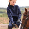 Sudadera con cremallera de un cuarto React para joven jinete Shires Aubrion - Medianoche