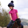 Camiseta interior de manga corta React para joven jinete Shires Aubrion - Fucsia